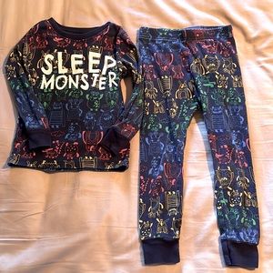 3T Sleep Monster Rainbow colored PJ set